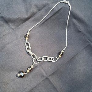 Silpada Smoky Quartz Link Necklace